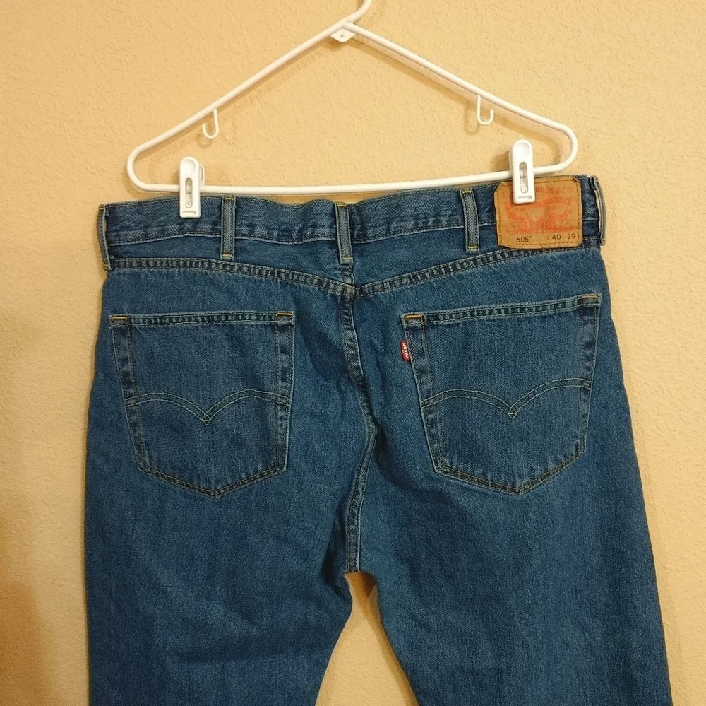 Men's Levi's 505 Straight Leg Jeans Size 40x29 - Picture 5 of 10
